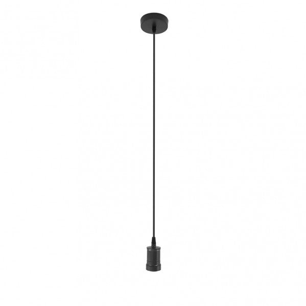 Arm.colgante Puja 1xe27 Negro Regx10x10 Cm