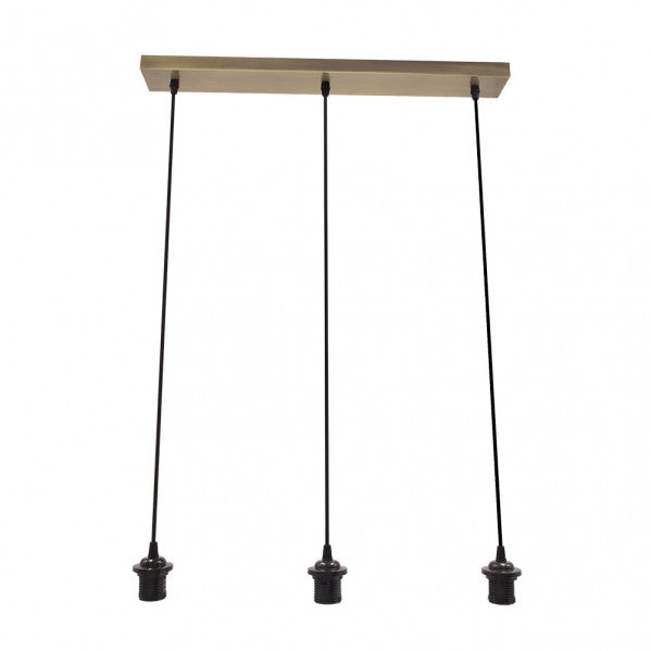 Armazon Regleta Nia 3xe27 Cuero Regx60x6cm