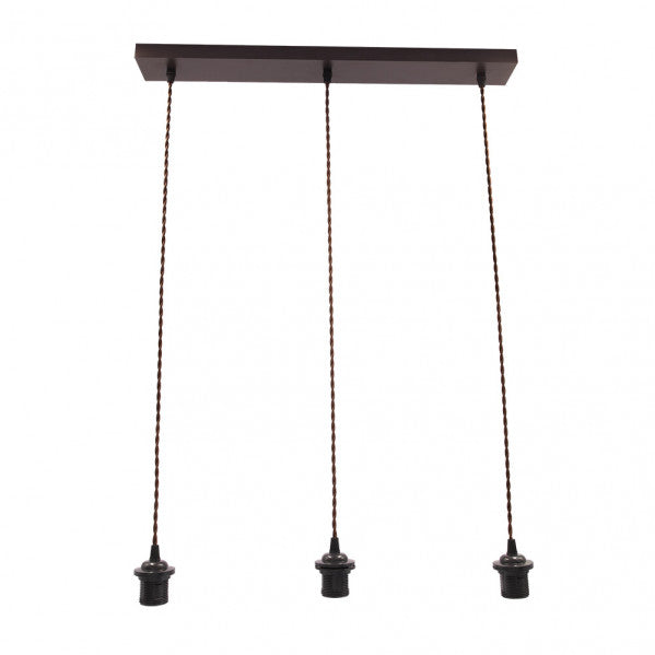 Armazon Regleta Nia 3xe27 Marron Reggx60x6cm