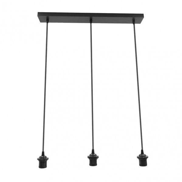 Armazon Regleta Nia 3xe27 Negro Regx60x6cm