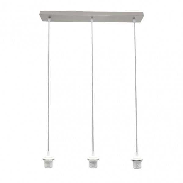 Armazon Regleta Nia 3xe27 Niquel Regx60x6cm