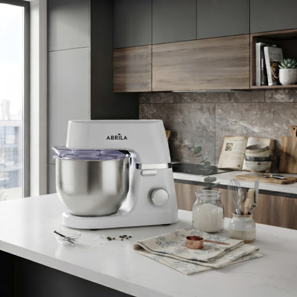 Batidora Amasadora Dorotea Blanca 1000w 6vel Bol5l Ac.inox.funcion Pulso,c/tapa,antidesliz.31x36,5x24cm