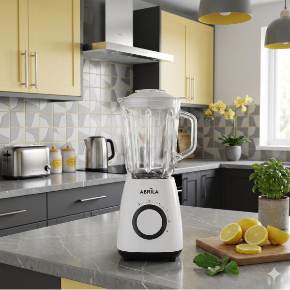 Batidora De Vaso Tadea Blanco/gris 600w 2vel+pulso 4hojas Ac.inox.1,5l Jarra Protecc.sobrecalentamiento 38,5x21,5x20cm