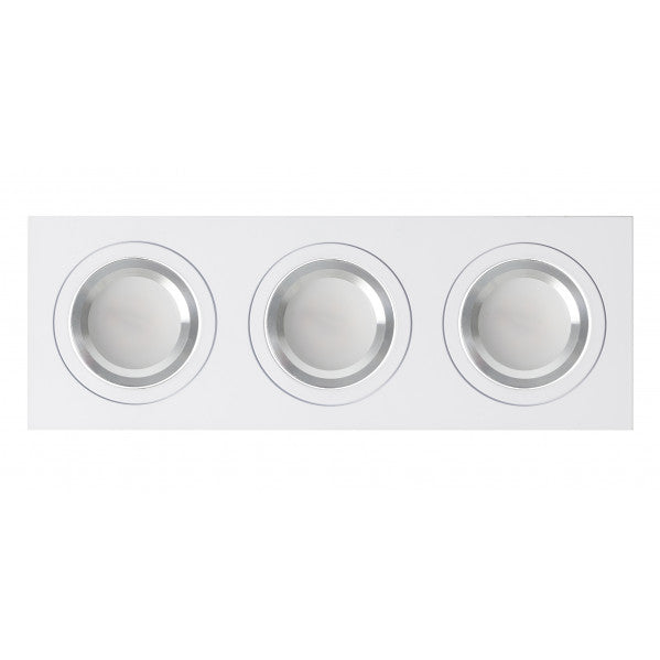 Batten light Spotlight Bed White/chrome 3xgu10 Included 18w 4000k 1800lm 26x9x2 Androide