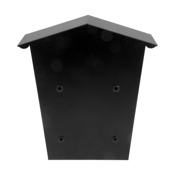 Buzon De Correo Frida Acero Galvanizado Negro 36x32x10 Cm Tejado Antilluvia, Ventana Visualizacion