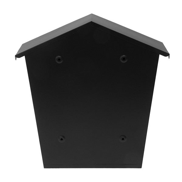 Buzon De Correo Olena Acero Galvanizado Negro 37x36x13,5 Cm Tejado Antilluvia, Cerradura Cilindrica