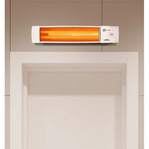 Estufa Cuarzo Africa 1200w Blanco 2 Potencias Control Cadena De Tiro 10,4x57x10,8 Cm