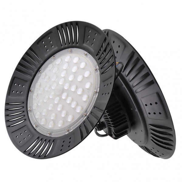 Campana Industrial Granito 200w 6500k Negro 22000lm 11x40x40 Cm