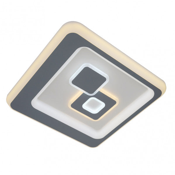 Ceiling light 100w 3000-4000-6500k White/Grey Enif Cuad. 7x48x 48cm 13500lm C.Remote,memory And Regulator