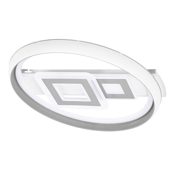 Ceiling light 80w Sucre 3000-4000-6500k White/grey 7x51x51 Cm Dimmable, remote control and memory