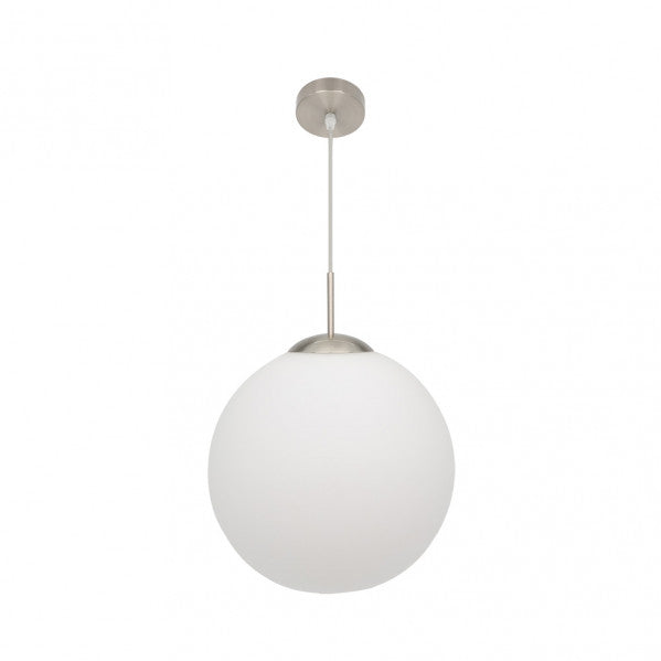 Colgante Astro 1xe27 Blanco/niquel Regx35x35 Cm