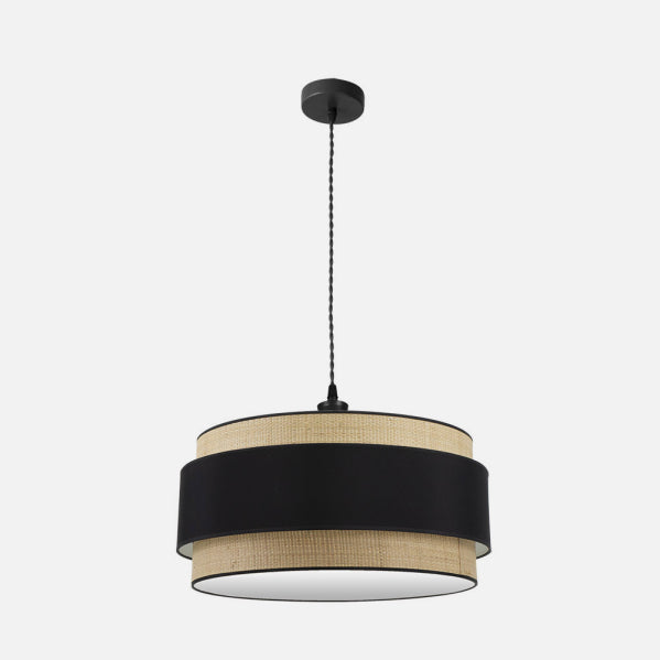 Colgante Kandy 3xe27 Natural/negro Regx60x60 Cm