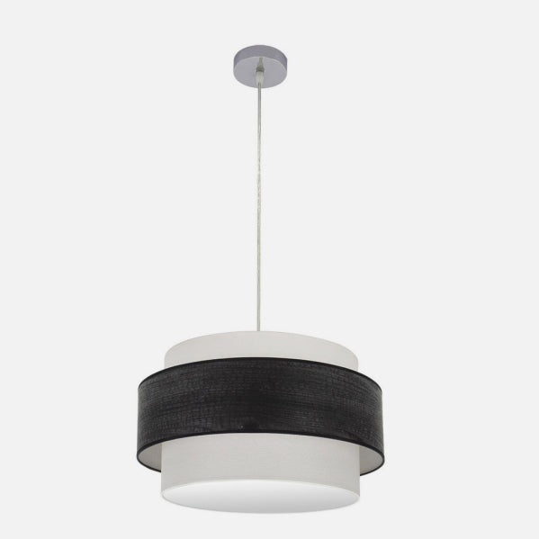 Colgante Myriam 2xe27 Cromo/madera Negra Regx50x50 Cm