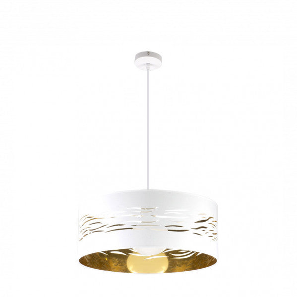 Colgante Niebla 1xe27 Blanco/blanco-oro Regx50x50 Cm