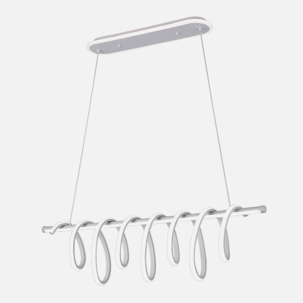 Colgante Premium Blanco 157w 3000-4000-6000k 13884lm C/luz Ambiente Remoto Y Reg.intensidad Regx90x26cm