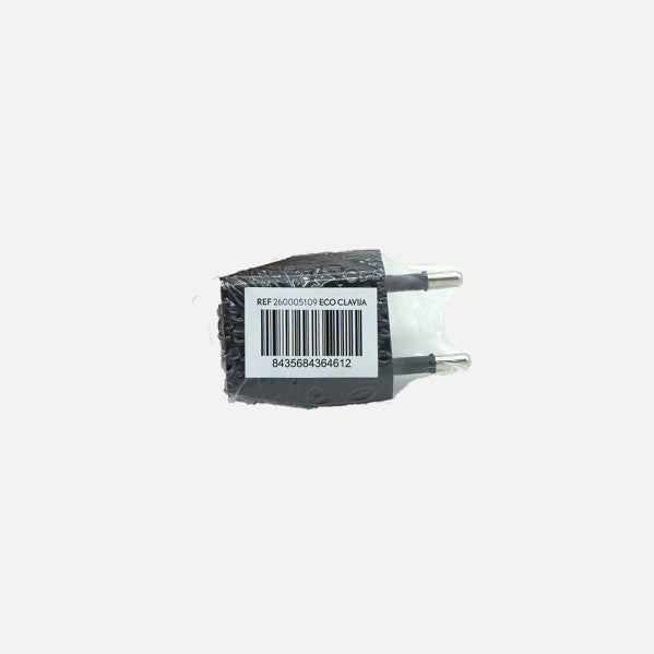 Eco Clavija Retractil Mod5 2p+e 10a 230v Negra 2x3,5x6cm
