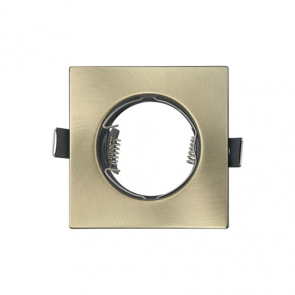 Empotrable Magura 1xgu10 Cuadrado Cuero 2,5x8,2x8,2 Cm Corte 6 Portalamparas Incluido