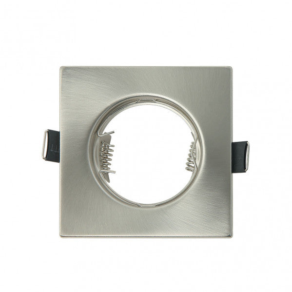 Empotrable Magura 1xgu10 Cuadrado Niquel 2,5x8,2x8,2 Cm Corte 6 Portalamparas Incluido