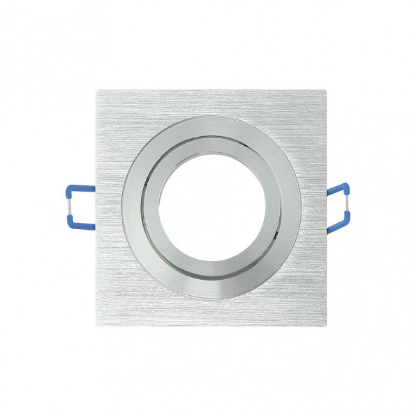 Empotrable Orient.cenote 1xgu10 Cuadrado Alum/cro 2x9,2x9,2 Cm 8 De Corte. C/portalampara