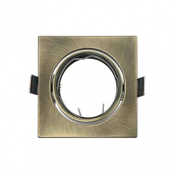 Empotrable Orient. Magura 1xgu10 Cuad. Cuero 2,5x8,2x8,2 Cm Corte 6 Portalamparas Incluido