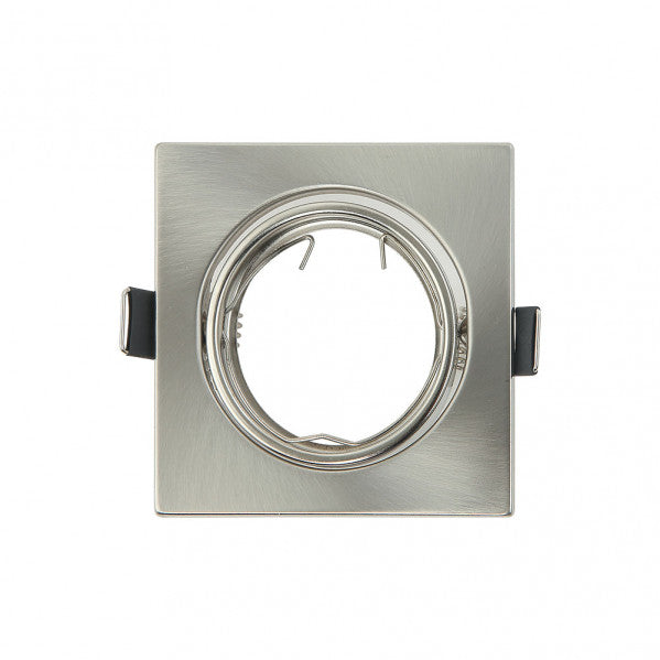 Empotrable Orient. Magura 1xgu10 Cuad. Niquel 2,5x8,2x8,2 Cm Corte 6 Portalamparas Incluido