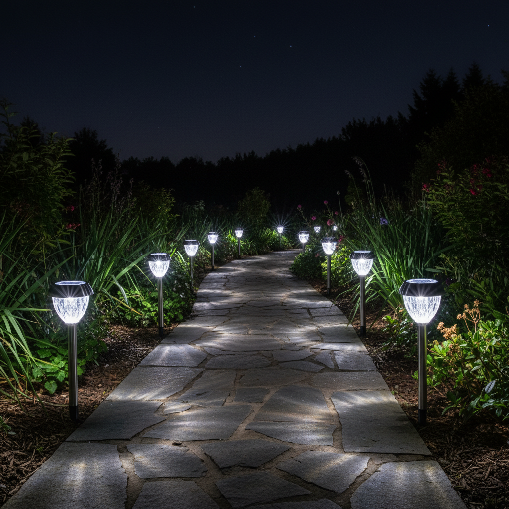 Estaca LED Solar Suna 10000K Sensor Crepuscular Batería Incluida GSC
