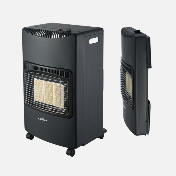 Estufa De Gas Plegab.popa 4200w Negro 3sist.seguri Antivuelc.ruedas Y Asa 73x42x14/33cm