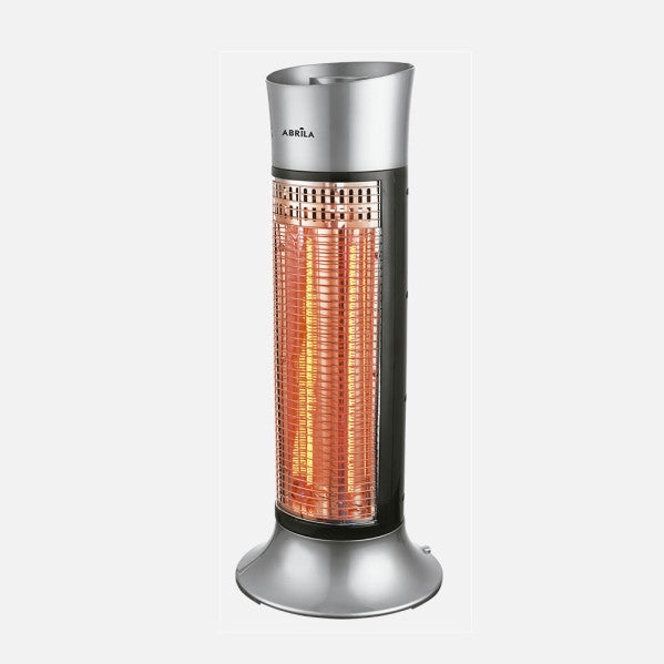 Estufa Elec.de Carbono Yuma 900w Plata/negro 2pot Oscilante 2elm.,antivuelco.63x26x26cm