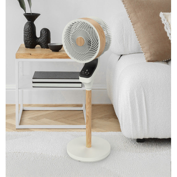 Floor Fan Bizancio White/Beech 50w 3-Speed 95x30x30 Oscillating,Touch Display,Remote,Timer