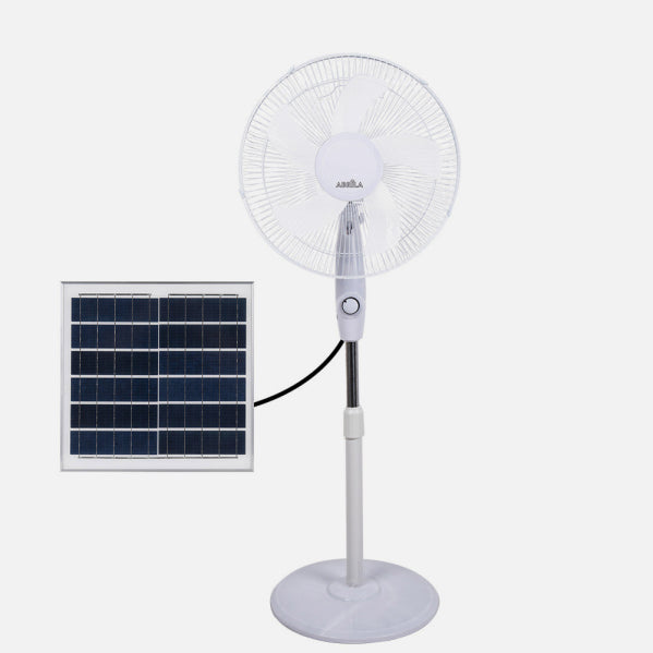 Floor Fan Solar Frontera White 20w 3-speed 5blades Fixed and Rotary Lithium Battery Regx43x38cm