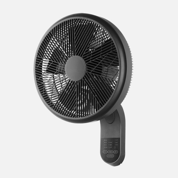 Fan Wall Aloha 50w Black 3vel 5asp C/remote Oscillating And Adjustable,temporiz.60x43x32cm
