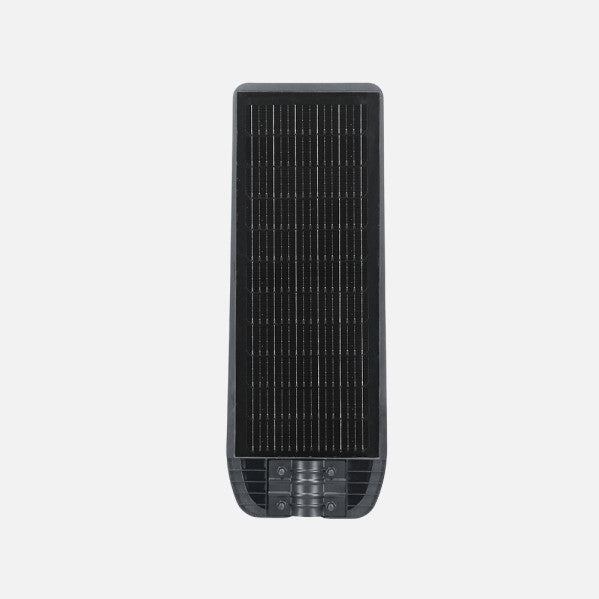 Farola Led Solar Bazan 300w 6500k Gris 3980lm Ip65 C/mando Y Sensor Movimiento Y Crepuscular 64x24x6cm