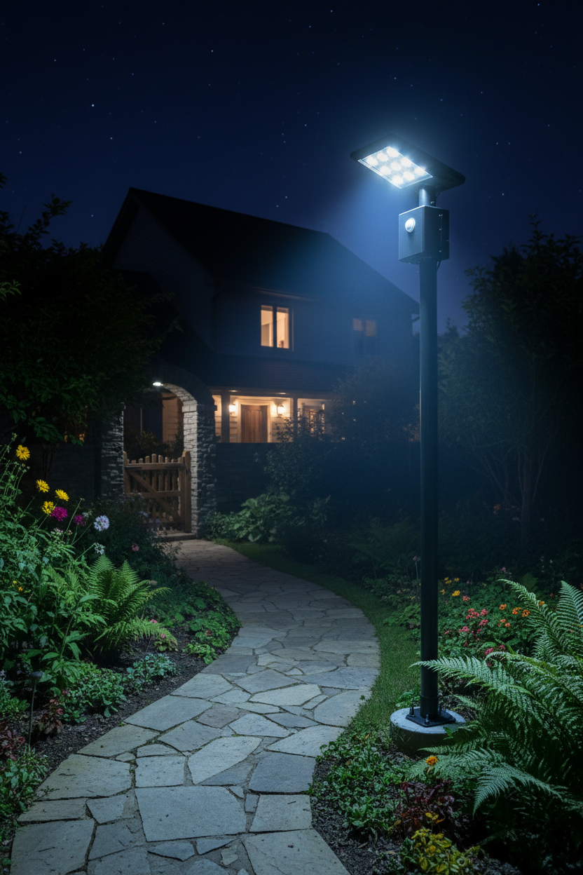 Farola Solar LED 7W 6500K Sensor Movimiento IP65 Buat GSC