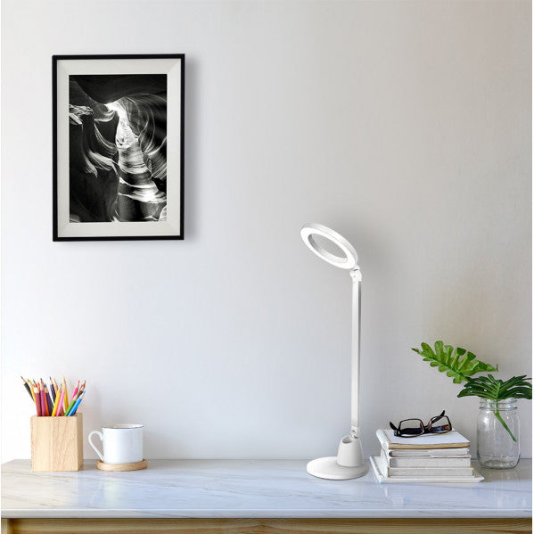 Flexo Calcita 8w 640lm 4000k Blanco/plata 55x16x16 Cm Tactil Y Regulable Intensidad