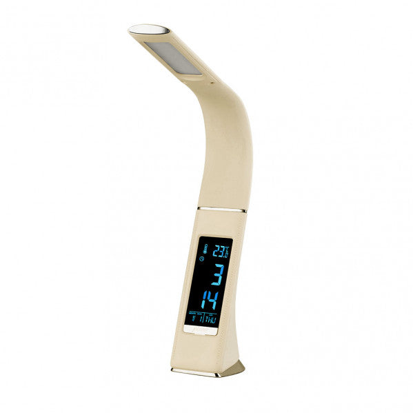 Flexo Flexib. 5w Barita 4000k Beis/cromo Digital 400lm C/fecha-hora-temp.3 Grados Intens