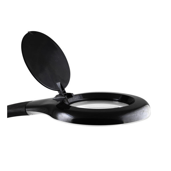 Flexo Plath Negro 8w 595lm 5000k C/lupa Reg.intens Flexib Orientab Tactil 43x18x38cm