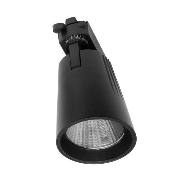 Foco Carril 20w 2700k Telma Negro 1800lm 36º Orientable 330º Regx15,5x8,2 Cm