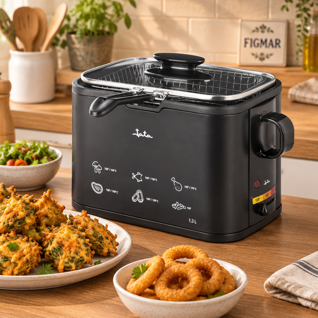 Jata FR5600 con frituras variadas y marca Figmar