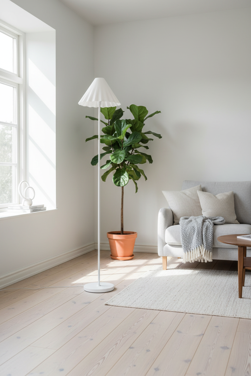 Lámpara Eco Pulp Decor Ledvance en salón nórdico
