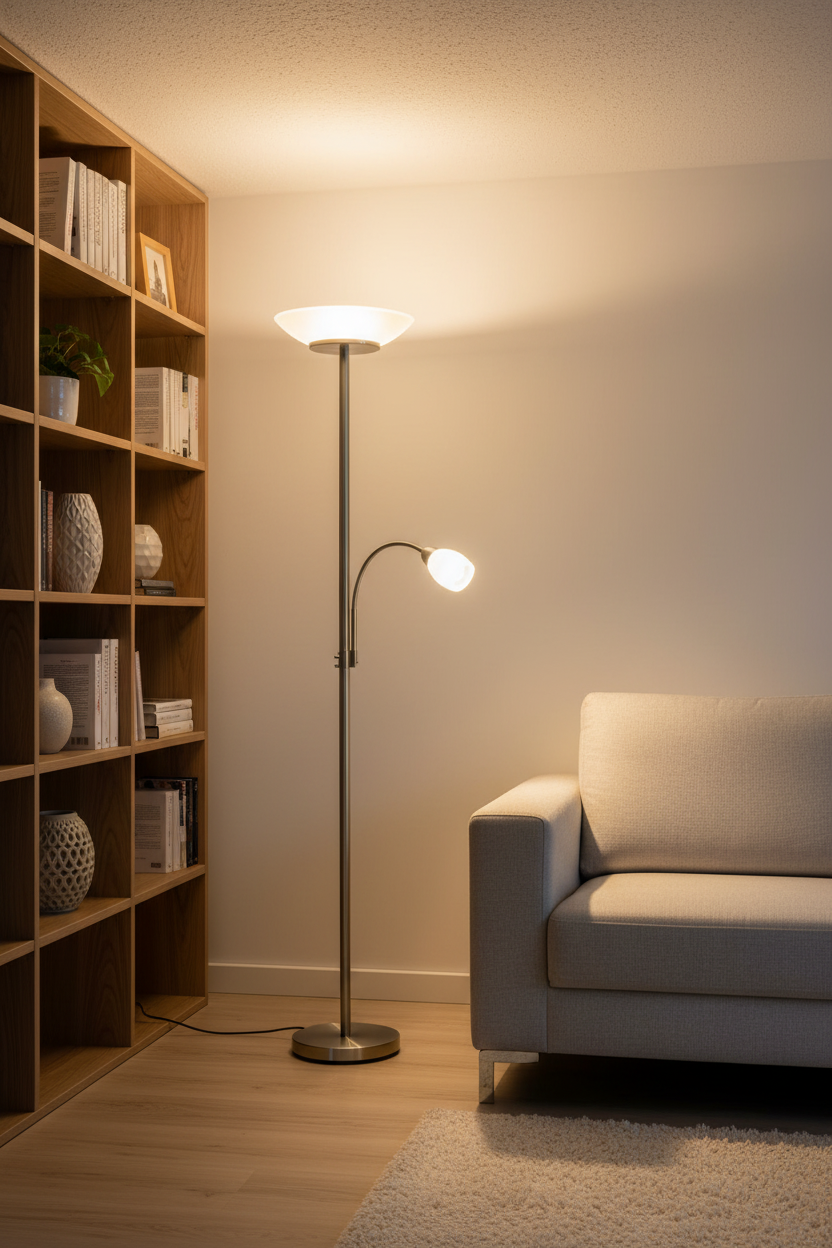 Lámpara Gerry Trio Níquel Mate en salón
