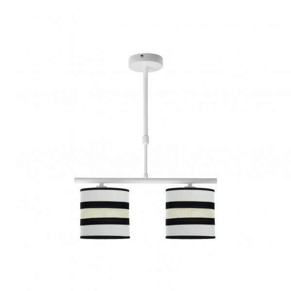 Lampara Karla 2xe14 Blanca/beis Regx43x14 Cm