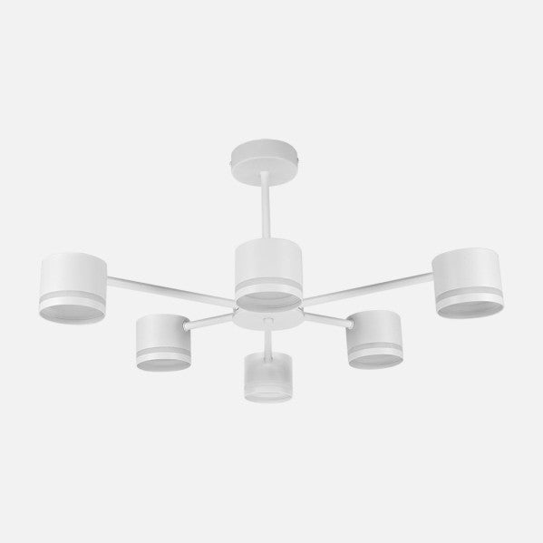 Lampara Ortiga 6 X Gx53 Blanca 54w 4800lm Bombillas Incluidas 30x59x56cm