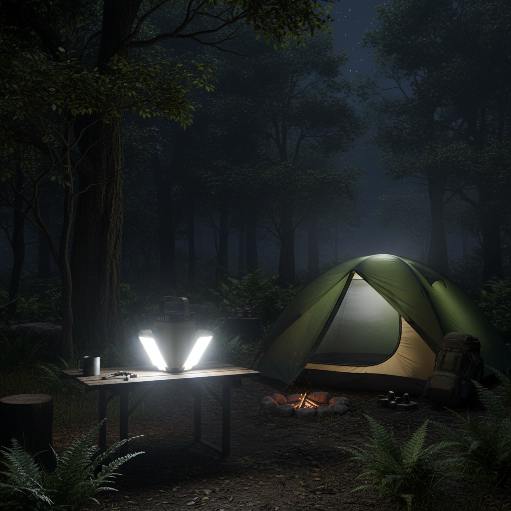 Linterna Solar LED Camping Recargable 500lm USB-C Powerbank Hojas Desplegables GSC