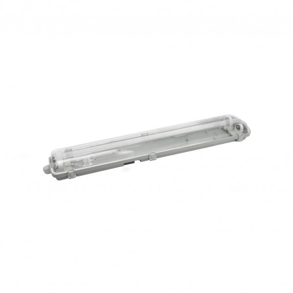 Pantalla Estanca 60cm Lines Para Led 2xt8 Ip54 Gris/transparente 67x11,7x6 Cm