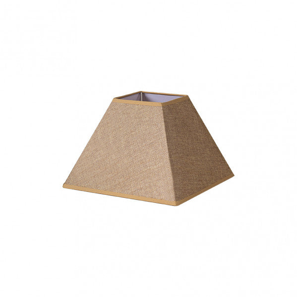 Pantalla Piramide Divos E27 Marron 30dx13dx22h Saco-yute