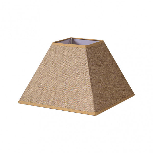 Pantalla Piramide Divos E27 Marron 40dx18dx28h Saco-yute