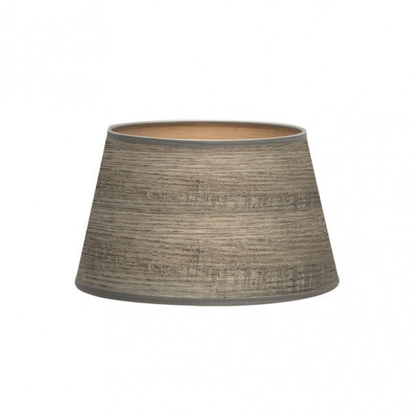 Pantalla Salma E27 Madera Gris 35dx25dx20h Conica Abierta
