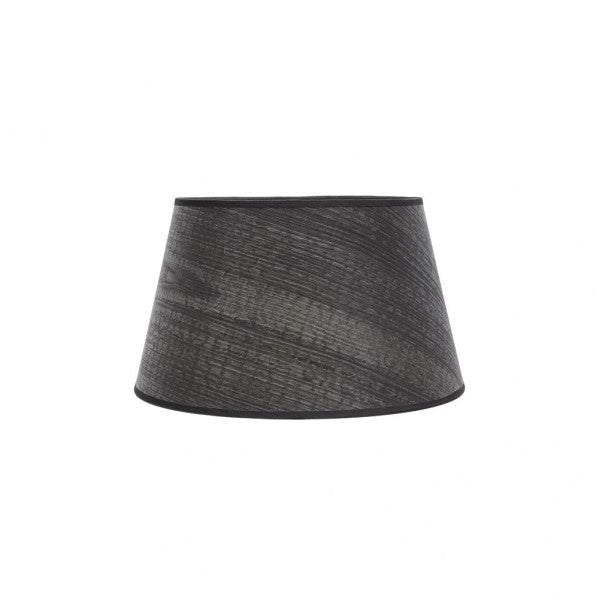 Pantalla Salma E27 Madera Negra 30dx22dx17h Conica Abierta
