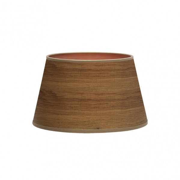 Pantalla Salma E27 Madera Oscura 35dx25dx20h Conica Abierta