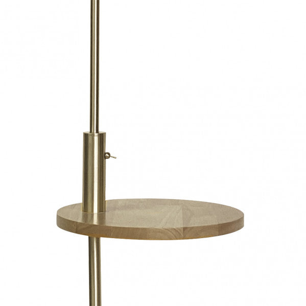 Pie De Salon Sirio C/mesa Y Conex.usb 1xe27 Cuero C/ Pant Beig (164x40x40)(24x40x40) Cm